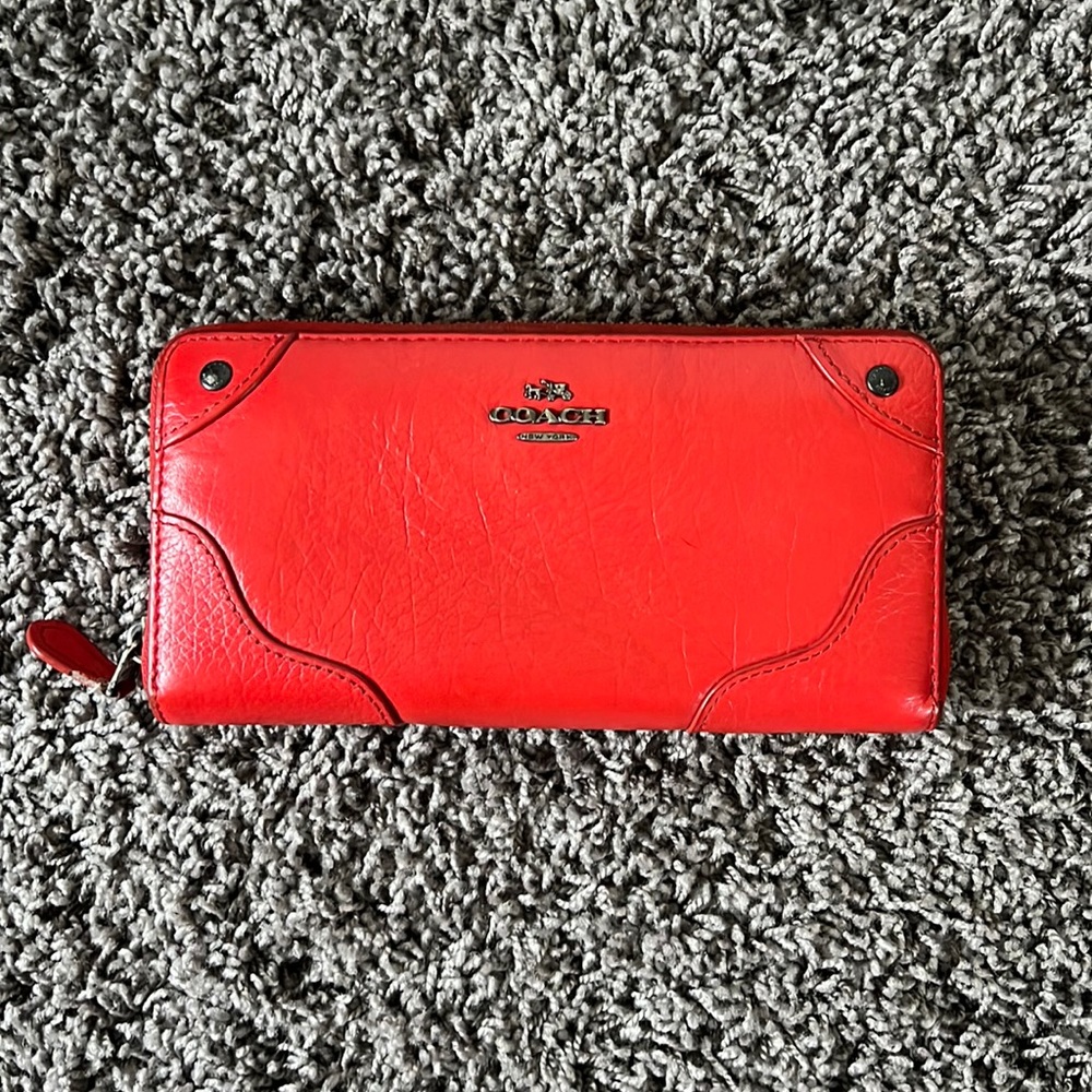 Red Coach Wallet